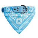 Pet Neckerchief Collar with Cute Print Scarf - Small Dog & Cat Accessories  ourlum.com Blue S 