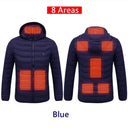 Men 9 Areas Heated Jacket USB Winter Electric Heating Coat