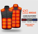 21 Areas Heated Jacket Men Warm Vest USB Self Heating