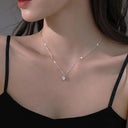 New Arrival Natural Stone Fashion Twin Design Necklace