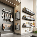 Suction Cup Punch-Free Wall Condiment Hook Rack Storage