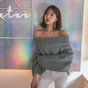 Stay Stylish Off-the-Shoulder Solid Color Sweater Top