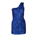 One-Shoulder Sequined Party Dress: Sparkling Glamour Style