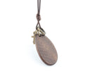 Baigu Peaked Baseball Wooden Necklace Pendant Bronze Accessory