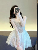 Elegant Lace Tutu Dress: Korean Style for Special Events