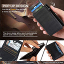 Multifunctional Aluminum Alloy Men's Leather Wallet RFID Anti-Magnetic