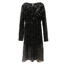 Bling Sequin Sparkle High-Waist Gown Elegant Evening Dress