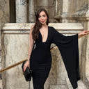 Winter Elegance: Stylish European Evening Gown for Women