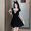 Pure Desire Summer Dress Curvy Women's Low-Cut V-Neck Fashion