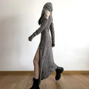 Dune Wind Distressed Hooded Dress Versatile Summer Fashion