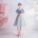 Blue Elegance Angel Wedding Dress Stylish Limited Time Offer