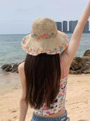 Color Woven Hollowed Women's Summer Seaside Straw Hat