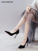 Spring Stiletto Heels Korean Version Style With Buckle Strap