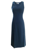 Blue Slim-Fit Summer Vest Dress - Elegant Women's Fashion