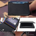 Multifunctional Aluminum Alloy Men's Leather Wallet RFID Anti-Magnetic