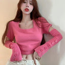 Convertible Sleeves Sweater: Korean Chic Style Versatile Design