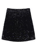 Sequin Pencil Skirt Glamorous A-Line Fashion Korean Flair