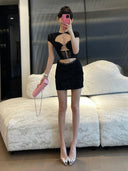 Desire Lace Skirt Bodycon Dress Elegant and Alluring Style