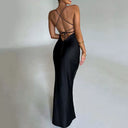 Transition Sexy Zone Classy Satin Open Back Fishtail Dress