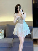 Elegant Lace Tutu Dress: Korean Style for Special Events