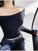 ZR Fashion Strapless T-Shirt Stylish Streetwear for Spring