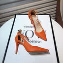 Buckle Hollow High Heel Shoes European Charm and Style