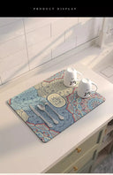 Kitchen Water Draining Pad Non-Slip Insulation Mat