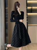 Autumn Charm: Modern Chinese Dress with Korean Elegance