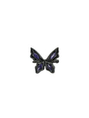 Cold Style Bolo Dark Black Zircon Women Bow Earrings