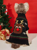 Christmas Pet Clothes Red Nose Deer Sweater For Dogs