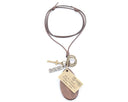 Baigu Peaked Baseball Wooden Necklace Pendant Bronze Accessory