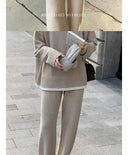 Classic Style Cashmere Sweater Suit Women's Two-Piece Set