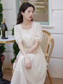 French Style Dress: Elegant Long Dress for First Date