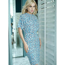 Blue Floral Sheath Dress: Timeless Elegance Chic Style