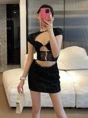 Desire Lace Skirt Bodycon Dress Elegant and Alluring Style