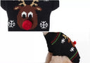 Christmas Pet Clothes Red Nose Deer Sweater For Dogs