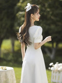 French Elegance Wedding Dress Stylish Engagement Attire