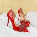 European American High Heels Patent Leather Pumps for Elegance