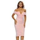 European and American Style Sexy V-neck Tube Top Dress