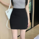 Modern Chic High Waist Slimming Skirt Zipper Closure Style