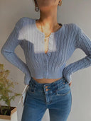 Sexy Cropped Knitted Sweater Chic Street Style Statement