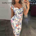 Vintage Floral Bandage Dress for Classic Special Occasions