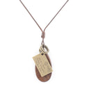 Baigu Peaked Baseball Wooden Necklace Pendant Bronze Accessory