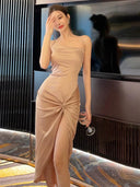 Cross Summer Lace-Up Sheath Dress Korean Style Midi Dress