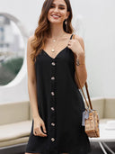 Fashion Summer V Neck Thin Knee-Length Skirt Camisole Dress