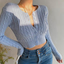 Sexy Cropped Knitted Sweater Chic Street Style Statement