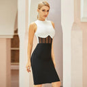 Stylish Lace Black Bandage Dress European Streetwear Chic