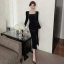 Bronzing Velvet Banquet Dress Luxurious Winter Elegance