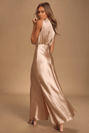 Smooth Elegance High Slit Socialite Dress Modern-Day Chic