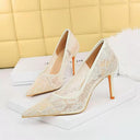 Elegant Lace Shoes: Fashionable Slimming Effect For Women